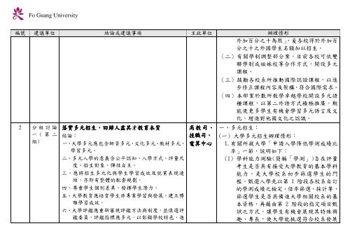 102 年大專校院校長會議 - 佛光大學