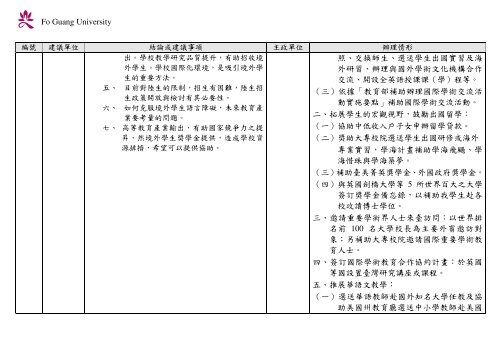 102 年大專校院校長會議 - 佛光大學