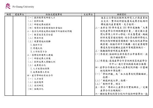 102 年大專校院校長會議 - 佛光大學