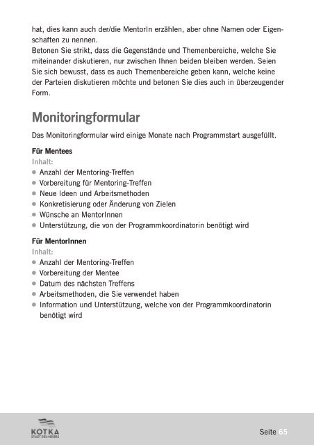 womantoring - Mentoring Guide - Frauenstiftung Steyr