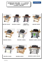 BARBECUES ADELAÃDE : 2 - 3 - 4 WOODY - WOODY ... - Campingaz