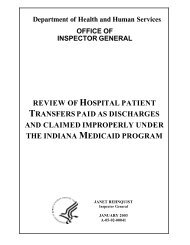 Review of Hospital Patient Transfers Paid as Discharges and ...