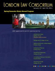 2011 London Law Consortium Brochure - University of Kentucky ...