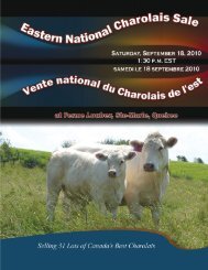 Sponsored by Quebec Charolais Assoc. and ... - Charolais Banner