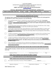 initial registration fee exemption affidavit - Osceola County Tax ...