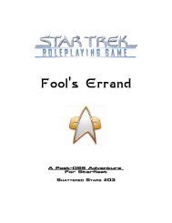 Fools Errand ' - CODA Star Trek RPG Support