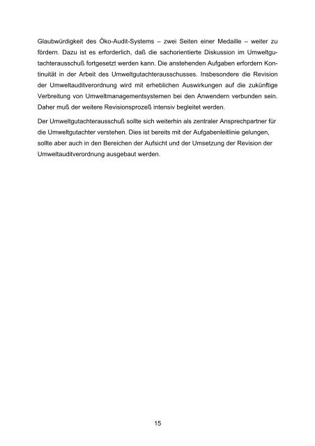 Tätigkeitsbericht UGA I - Umweltgutachterausschuss (UGA)