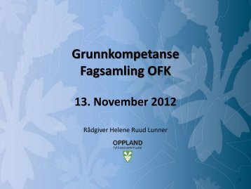 Grunnkompetanse - Oppland fylkeskommune