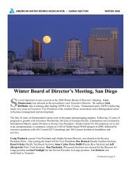 Winter Board of Director's Meeting, San Diego - the American Water ...