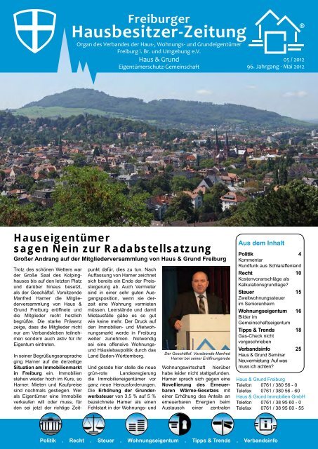 Freiburger Hausbesitzer Zeitung 05 2012 Bender Werbe Gmbh