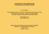 Local Policies for Renewable Energy - Delhi International ...