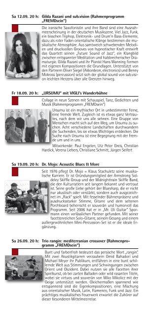programm oktober - Bochumer Kulturrat eV