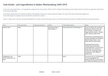 Jugendheime baden wurttemberg