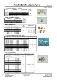 Verschiedene Spezialarmaturen - Peter Hefti AG