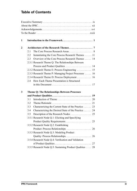 A Process Research Framework - Software Engineering Institute ...