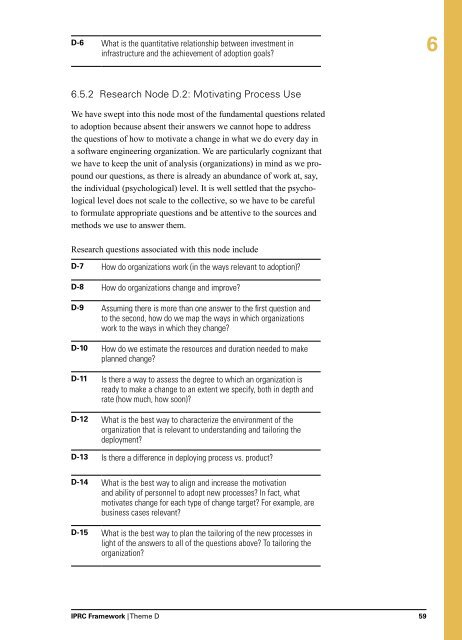 A Process Research Framework - Software Engineering Institute ...