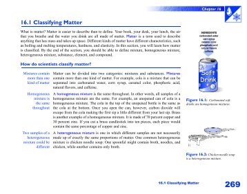 16.1 Classifying Matter
