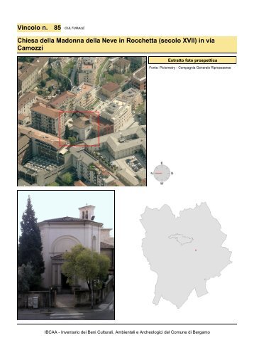 (secolo XVII) in via Camozzi - Geo-Portale del Comune di Bergamo