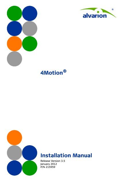4Motion Installation Manual, Ver.3.5 - Alvarion