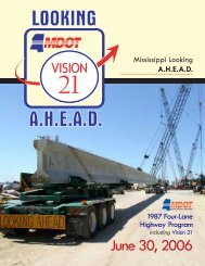 Vision 21 2006 - Mississippi Department of Transportation