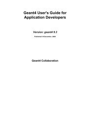 Geant4 User's Guide for Application Developers - Geant4 - CERN