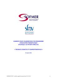 Troubles cognitifs et comportementaux - Sofmer