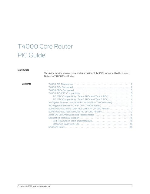 PIC Guide - Juniper Networks
