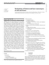 Invited p aper Mechanisms of femtosecond laser nanosurgery of ...