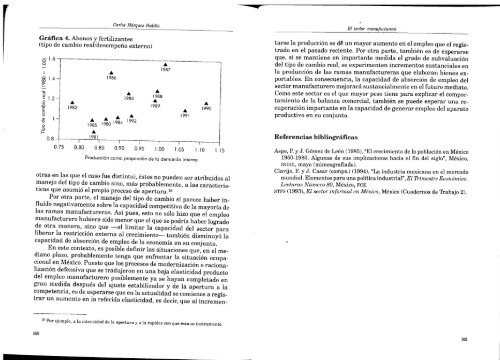 El sector manufacturero, políticas comercial y cambiaria y la ...