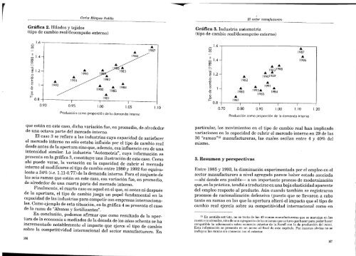 El sector manufacturero, políticas comercial y cambiaria y la ...