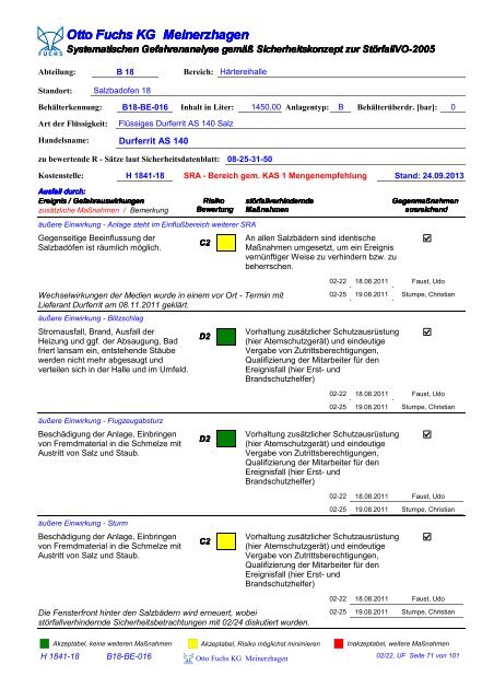 Sicherheitskonzept-Otto-Fuchs KG aktuell