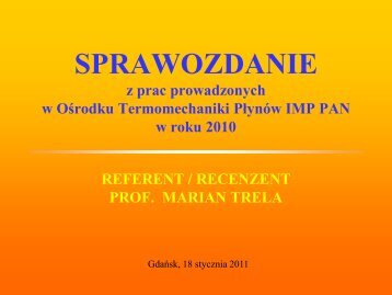 2010 - Instytut Maszyn PrzepÅywowych PAN