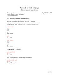 Basic matrix operations 1. Creating vectors and matrices