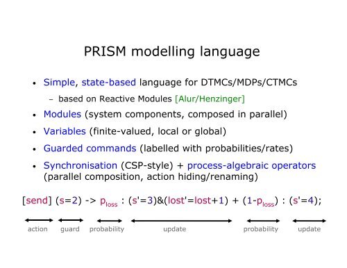 Probabilistic Model Checking of Randomised Distributed ... - PRISM