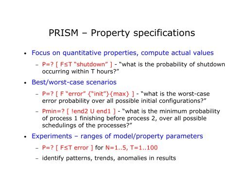 Probabilistic Model Checking of Randomised Distributed ... - PRISM