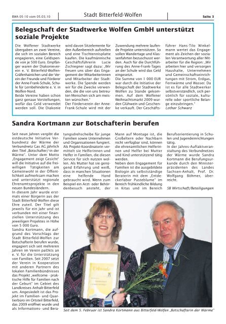 Amtsblatt 05-10 erschienen am 05.03.2010 - Stadt Bitterfeld-Wolfen