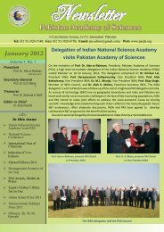 PAS Newsletter - Pakistan Academy of Sciences