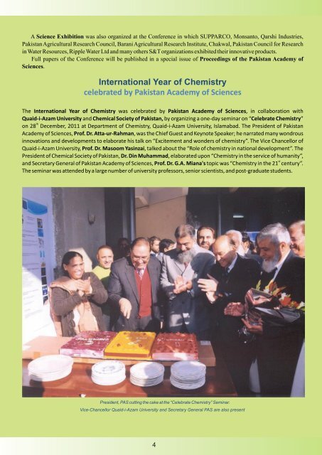 PAS Newsletter - Pakistan Academy of Sciences