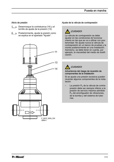 Válvula de contrapresión universal DHV-U - ProMinent