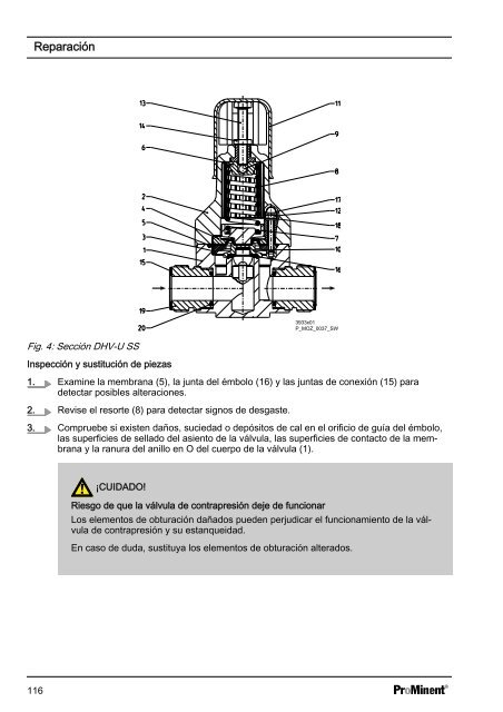 Válvula de contrapresión universal DHV-U - ProMinent