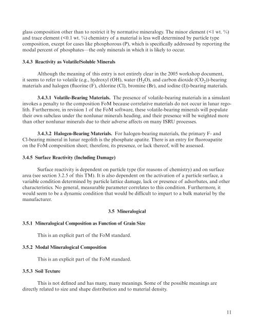 Figure of Merit Characteristics Compared to Engineering Parameters