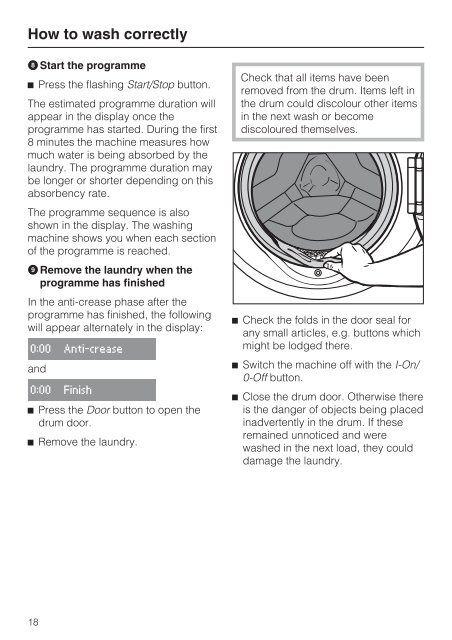 Operating instructions for Washing machine W 1714