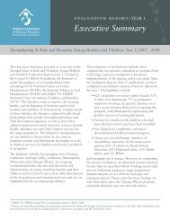 Executive Summary - National Center on Family Homelessness