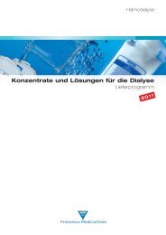 Konzentrate und LÃ¶sungen fÃ¼r die Dialyse - Fresenius Medical Care