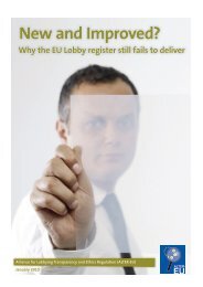 Why EU Lobby Register still fails to deliver - web version