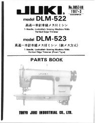 Parts book for Juki DLM-522