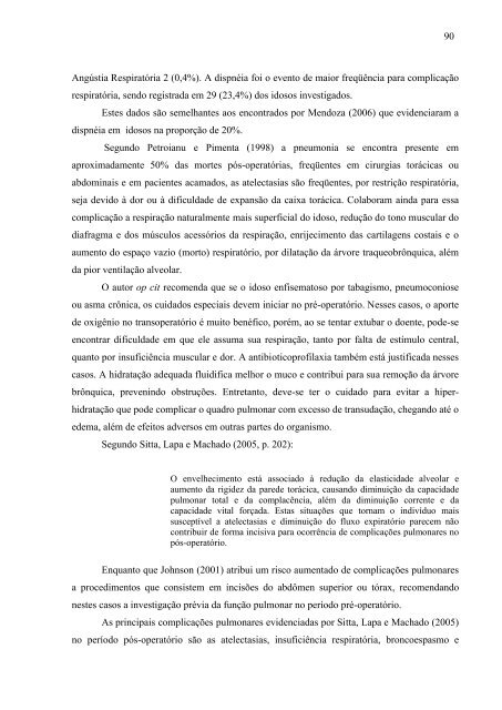 as complicaÃ§Ãµes pÃ³s-operatÃ³rias do paciente idoso ... - Ppgenf.ufpr.br