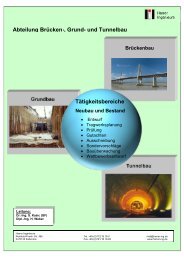 Brückenbau, Grundbau, Tunnelbau (PDF) - Harrer Ingenieure