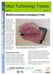 Modified atmosphere packaging of meat. - Meat Industry Services