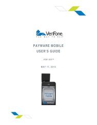 PAYware Mobile User Guide - VeriFone Support